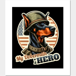 Doberman soldier Posters and Art